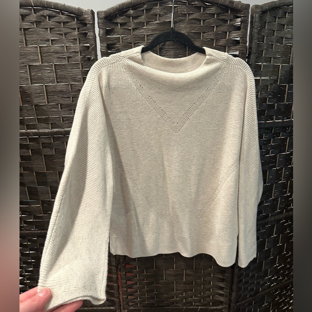 *EUC* Sz L* NIC+ZOE* Shaker Stitch Mock Neck Sweater